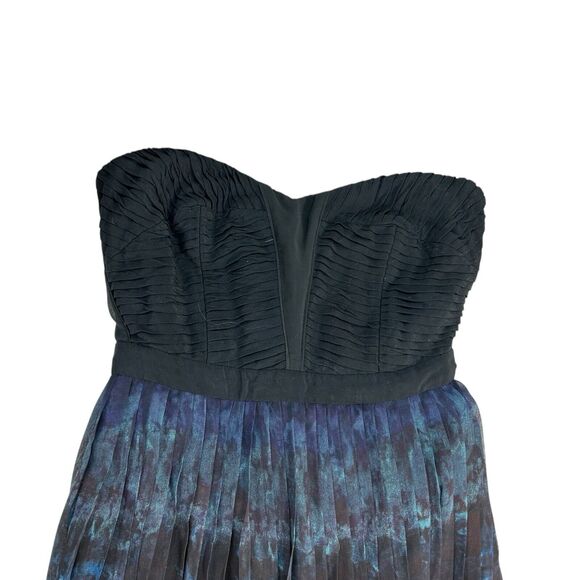 Urban Outfitters Silence & Noise Fortuna Ombre Maxi Slit Dress Black Blue 0 - Picture 6 of 13